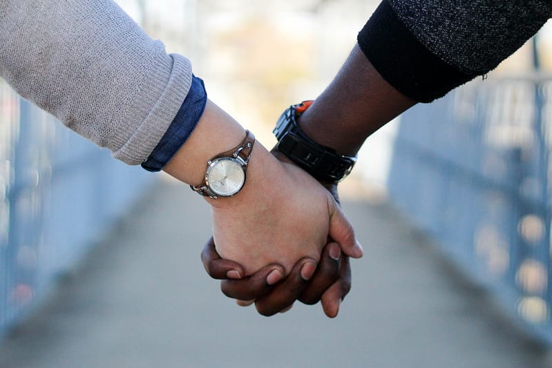 Holding hands